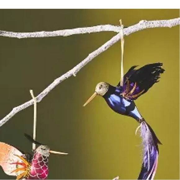 Anthropologie glass hummingbird ornament new - Picture 2 of 7